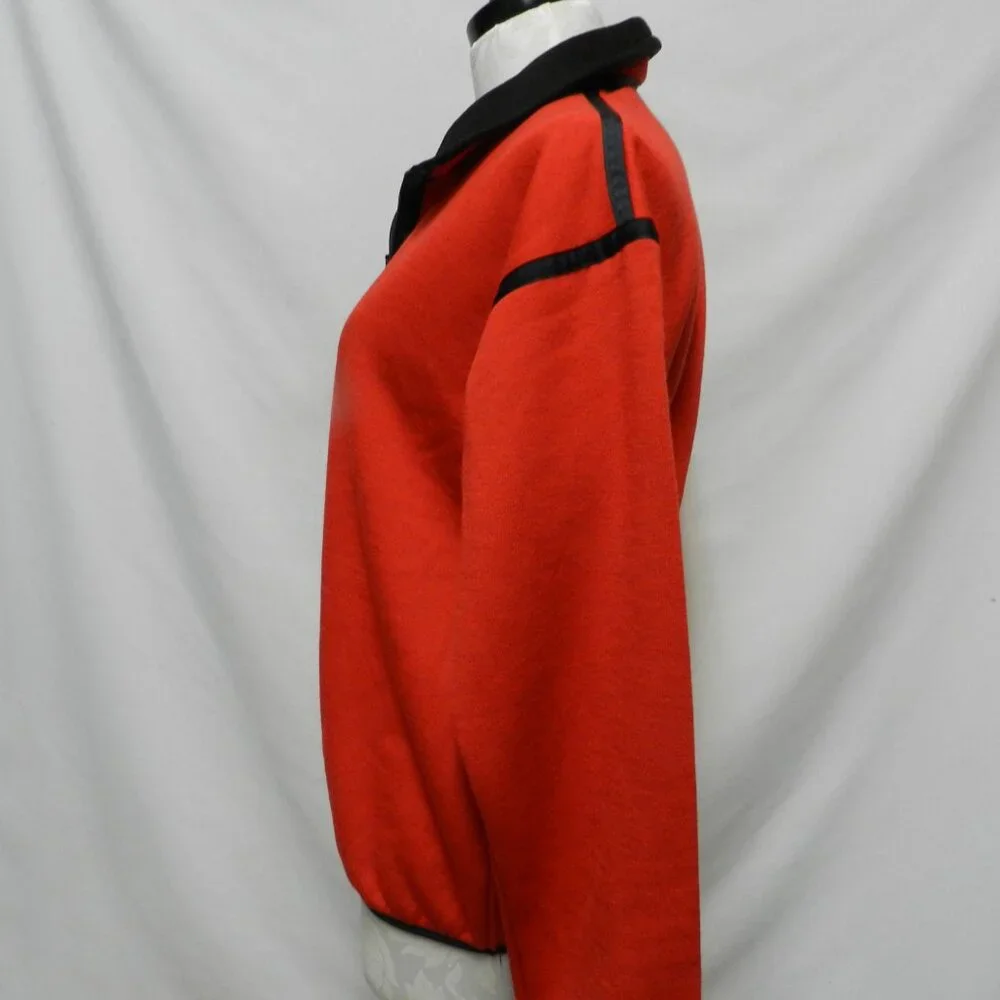 North Face Vintage sweatshirt red 1/4 Zip Fleece Lined Size Sz Medium Md M
